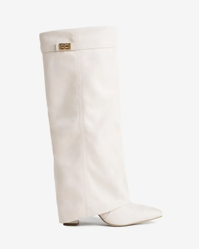 Lavista Suede knee high boots - Creamy sold by Eyisa