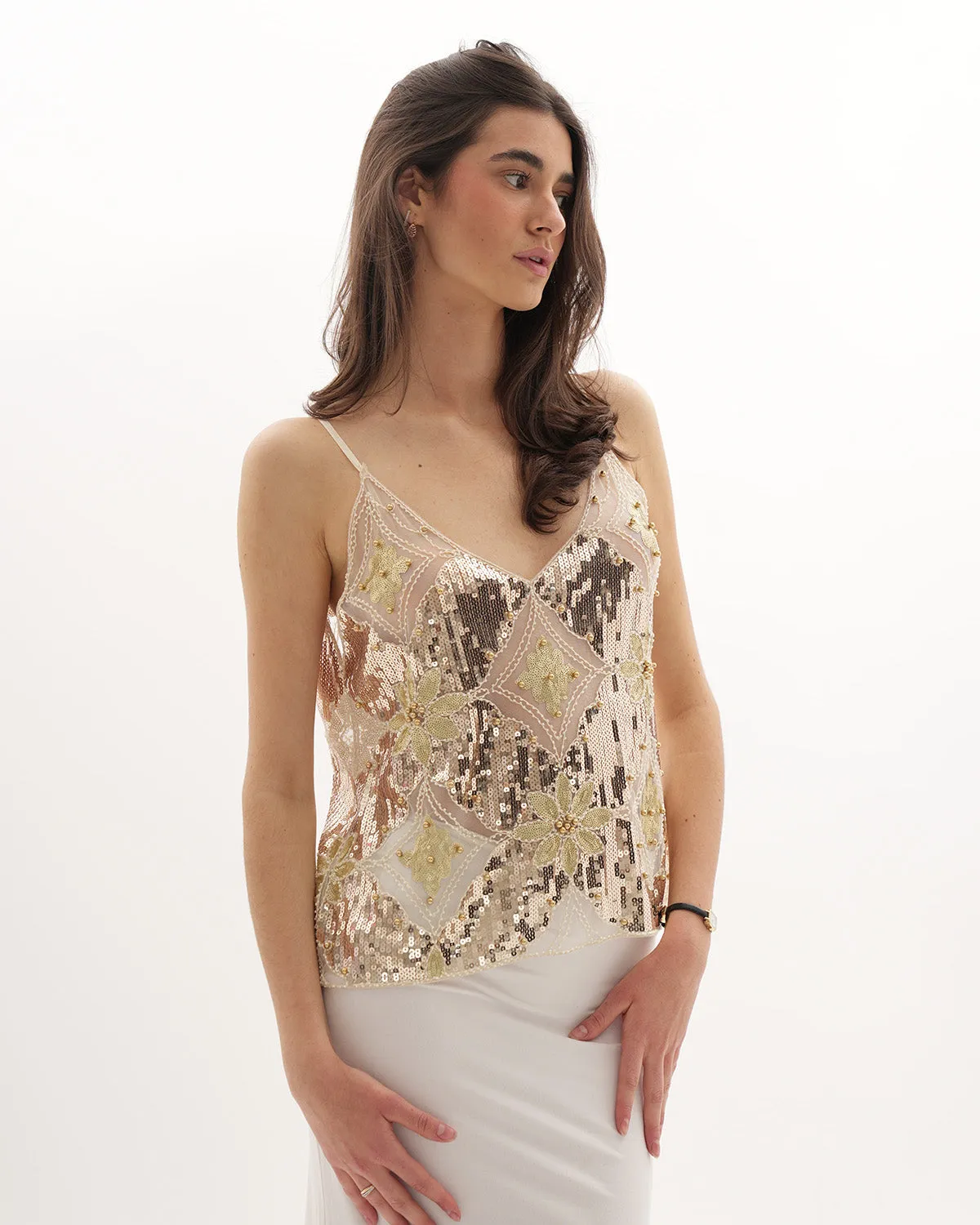 Venecia Embellished Top - Gold sold by Eyisa product image thumbnail 2
