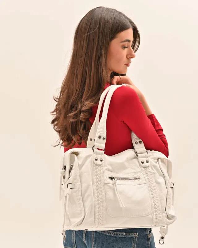 Vintage City Bag - White sold by Eyisa