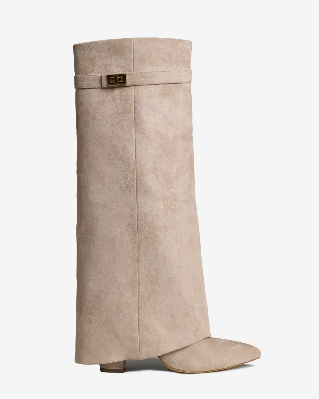 Lavista Suede knee high boots - Beige sold by Eyisa
