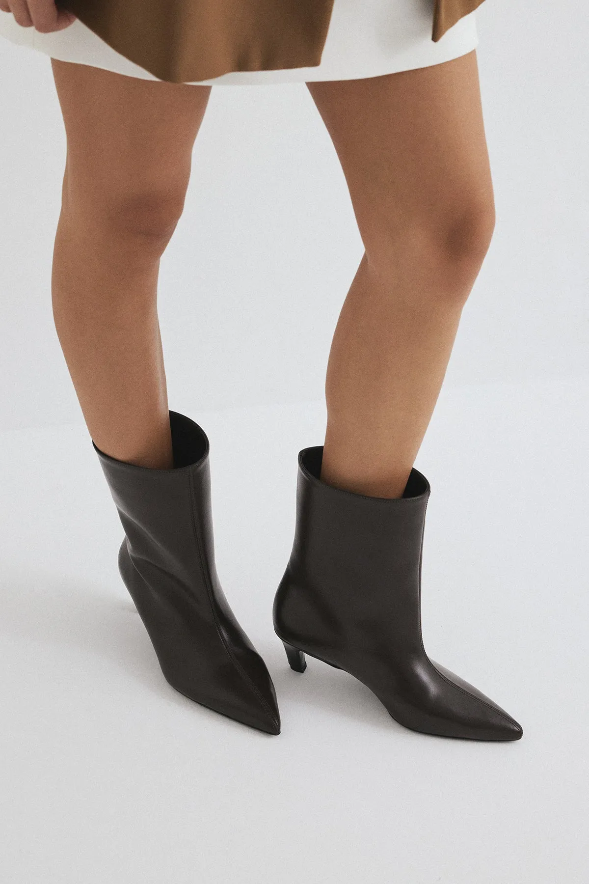 Aria Leather Ankle boots - Dark Brown sold by Eyisa product image thumbnail 4