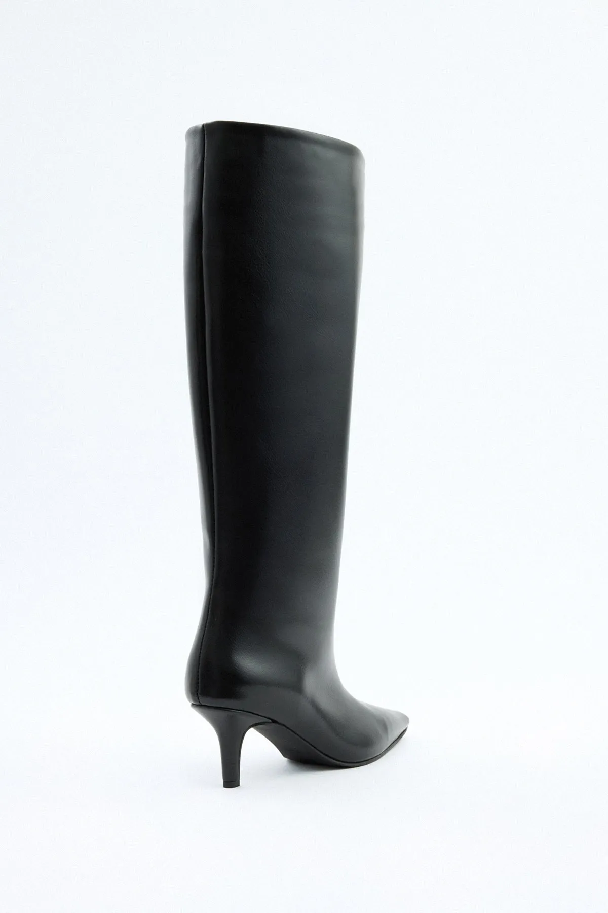 Mona Leather knee high boots - Black sold by Eyisa product image thumbnail 2