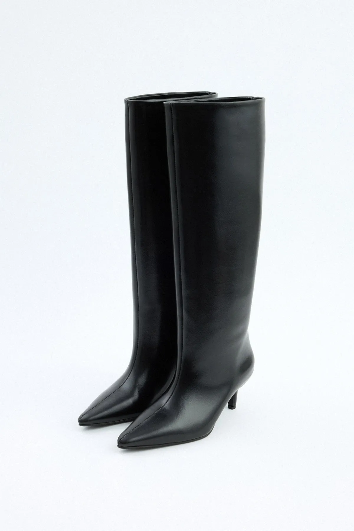 Mona Leather knee high boots - Black sold by Eyisa product image thumbnail 3