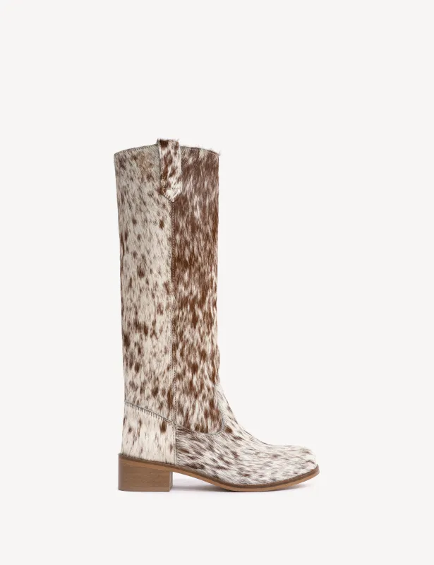 Ann Gaucho Boot In Brown Shades Cow Fur sold by DICO Copenhangen
