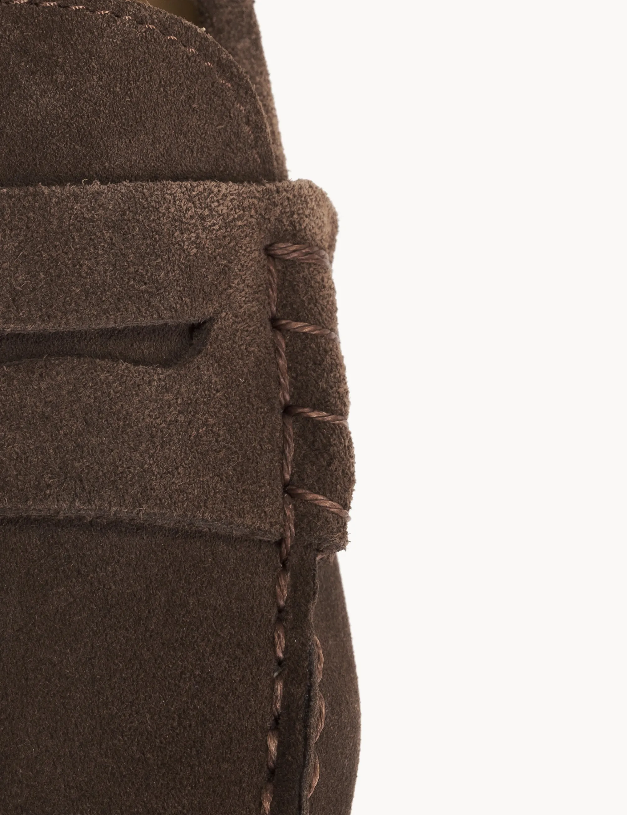 Moccasin Penny Loafer In Sigaro Calf Suede With A Crepe Sole sold by DICO Copenhangen product image thumbnail 5