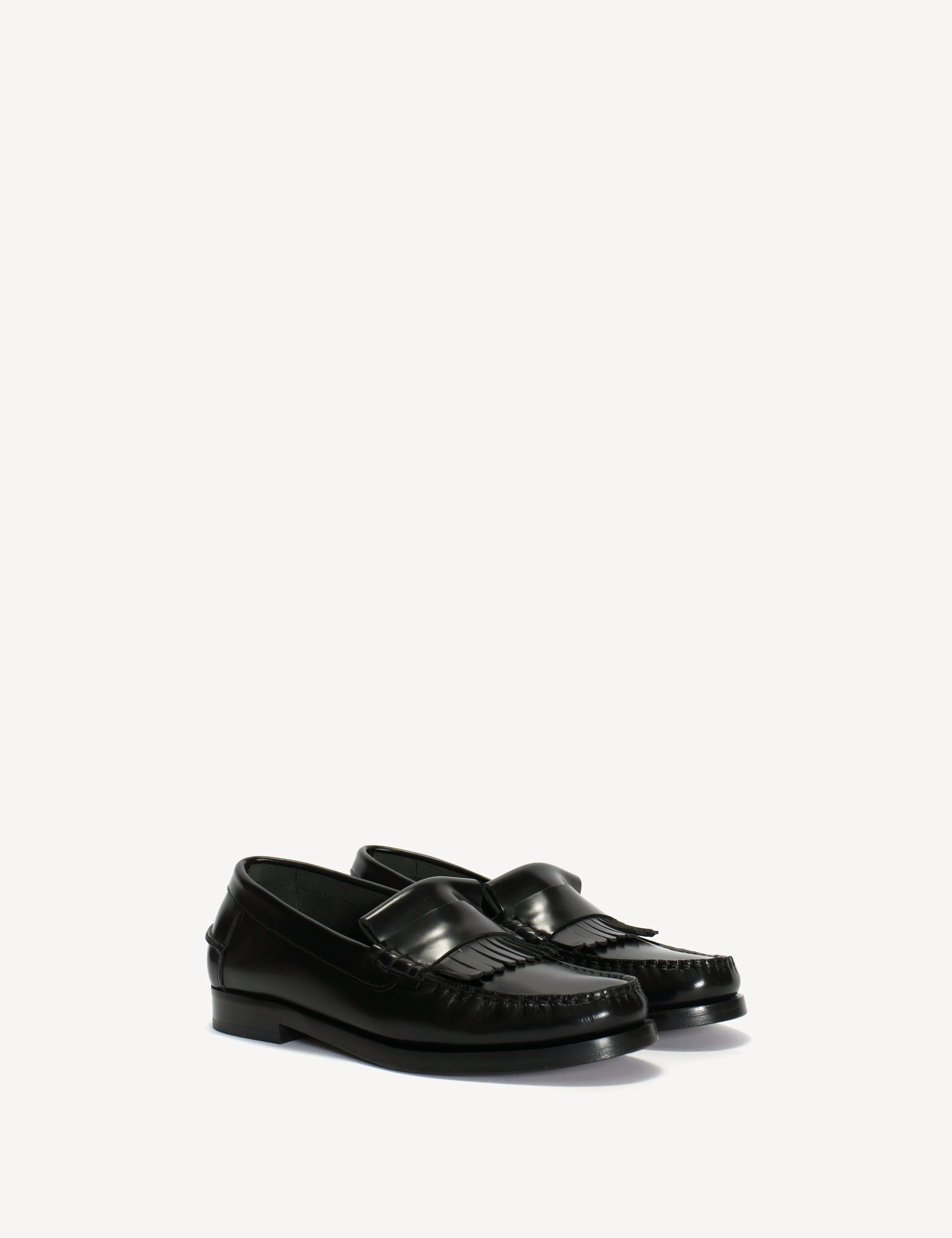 Moccasin Loafer With Fringes In Black Polido Leather sold by DICO Copenhangen product image thumbnail 2