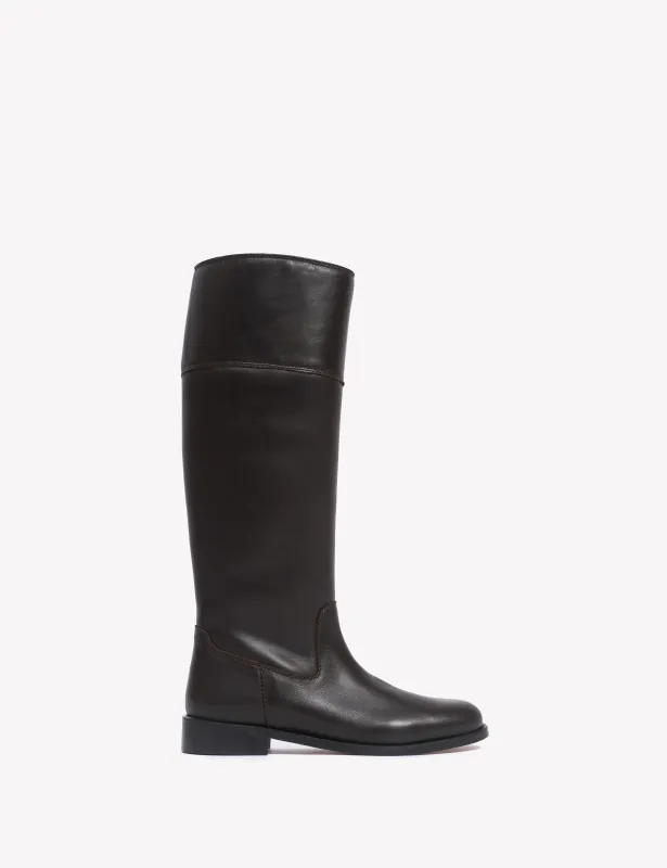 Cavalry Boot In Dark Brown Calfskin made by DICO Copenhangen