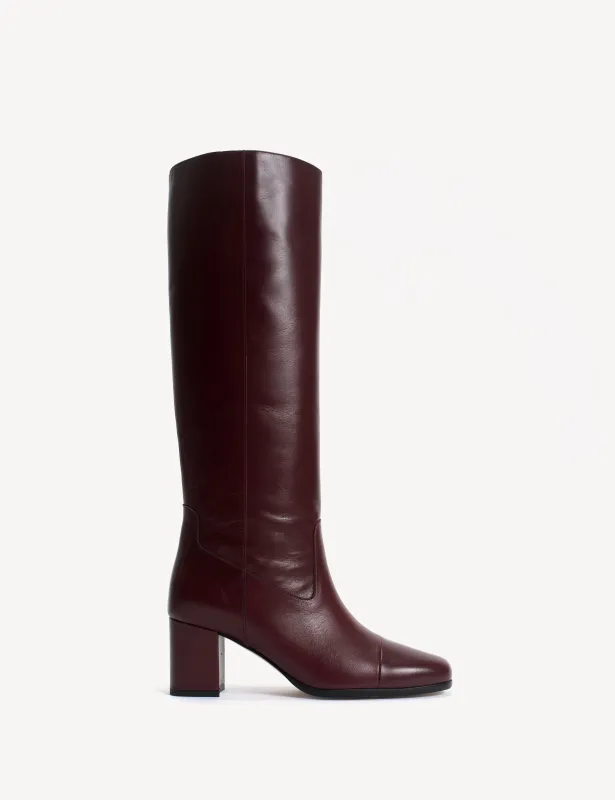 May Boot High In Bordeaux Calfskin made by DICO Copenhangen