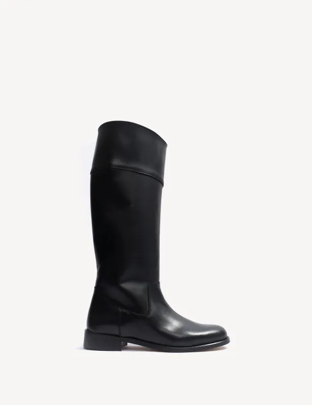 Cavalry Boot In Black Calfskin made by DICO Copenhangen
