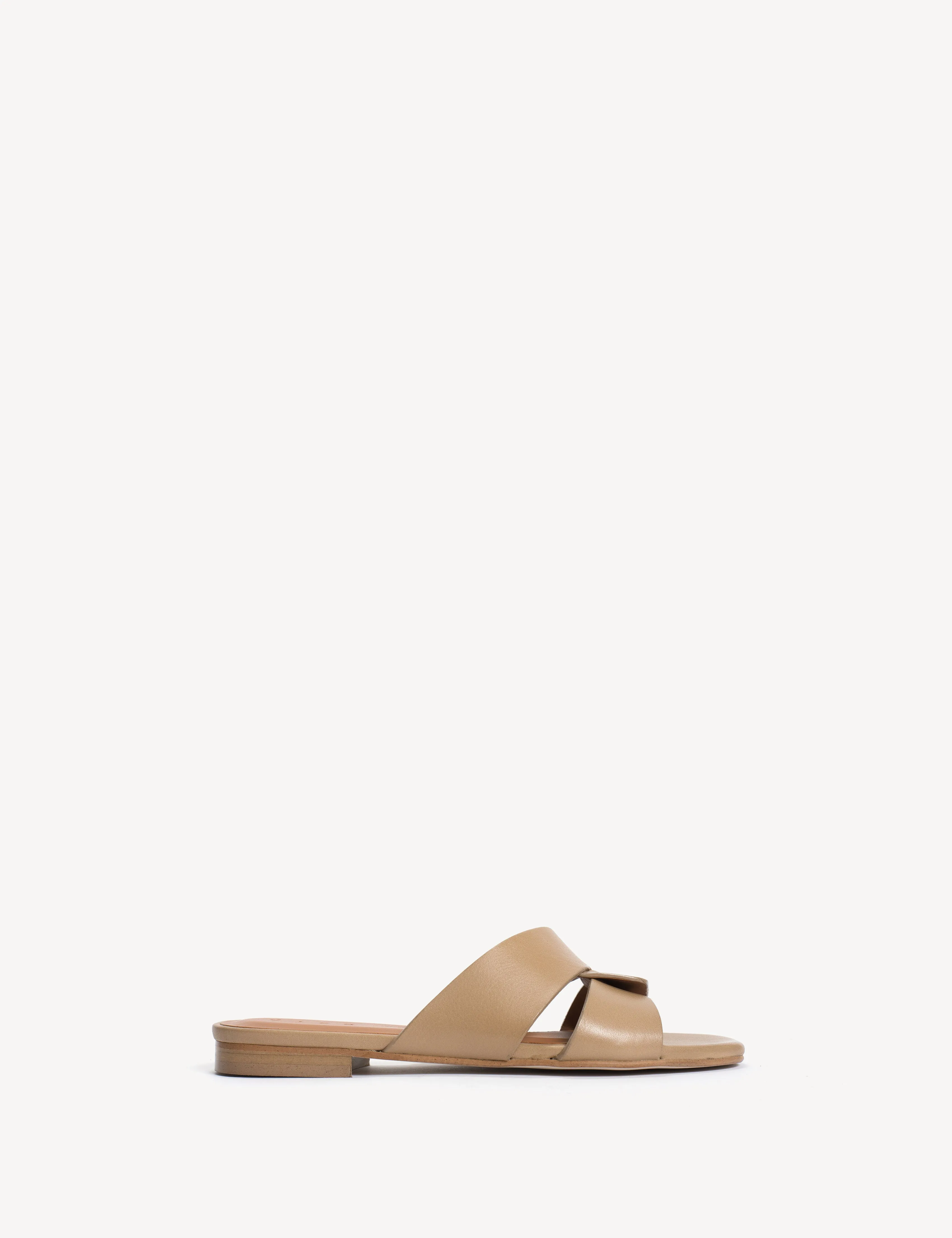 Lulu Mule In Beige Calfskin sold by DICO Copenhangen