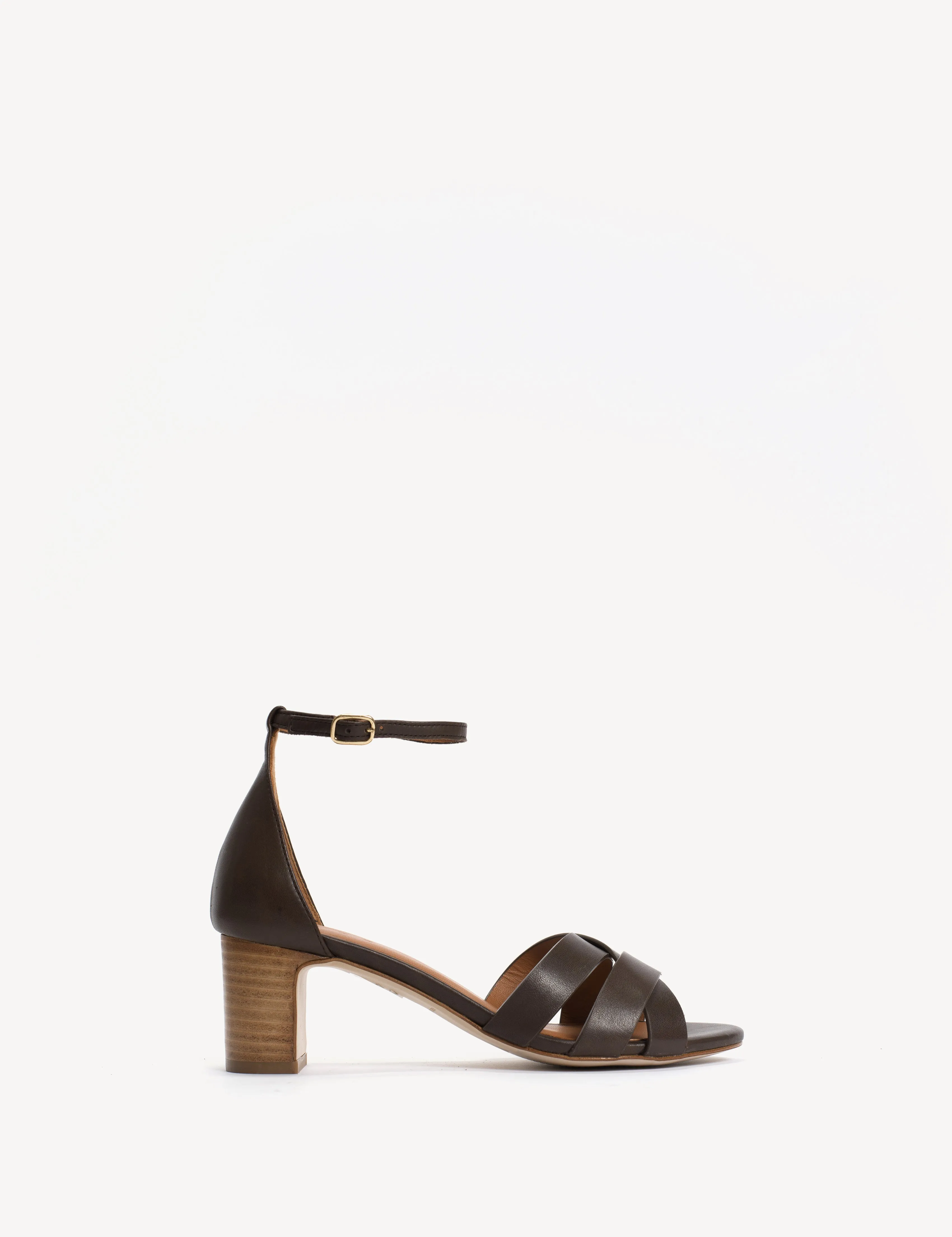 Kaia Regular Sandal In Dark Brown Calfskin sold by DICO Copenhangen