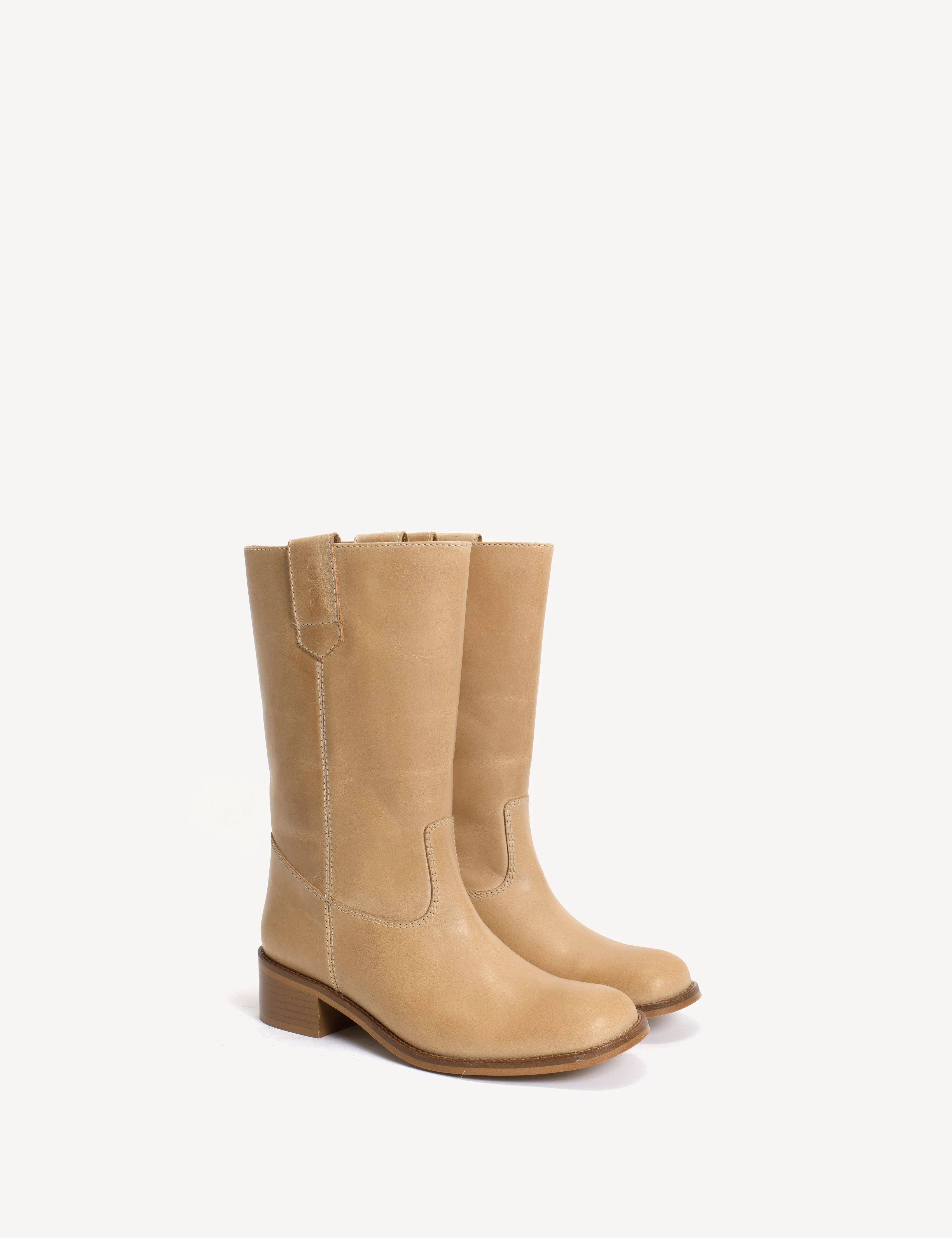 Julia Gaucho Boot In Light Tan Escovado Leather sold by DICO Copenhangen product image thumbnail 2