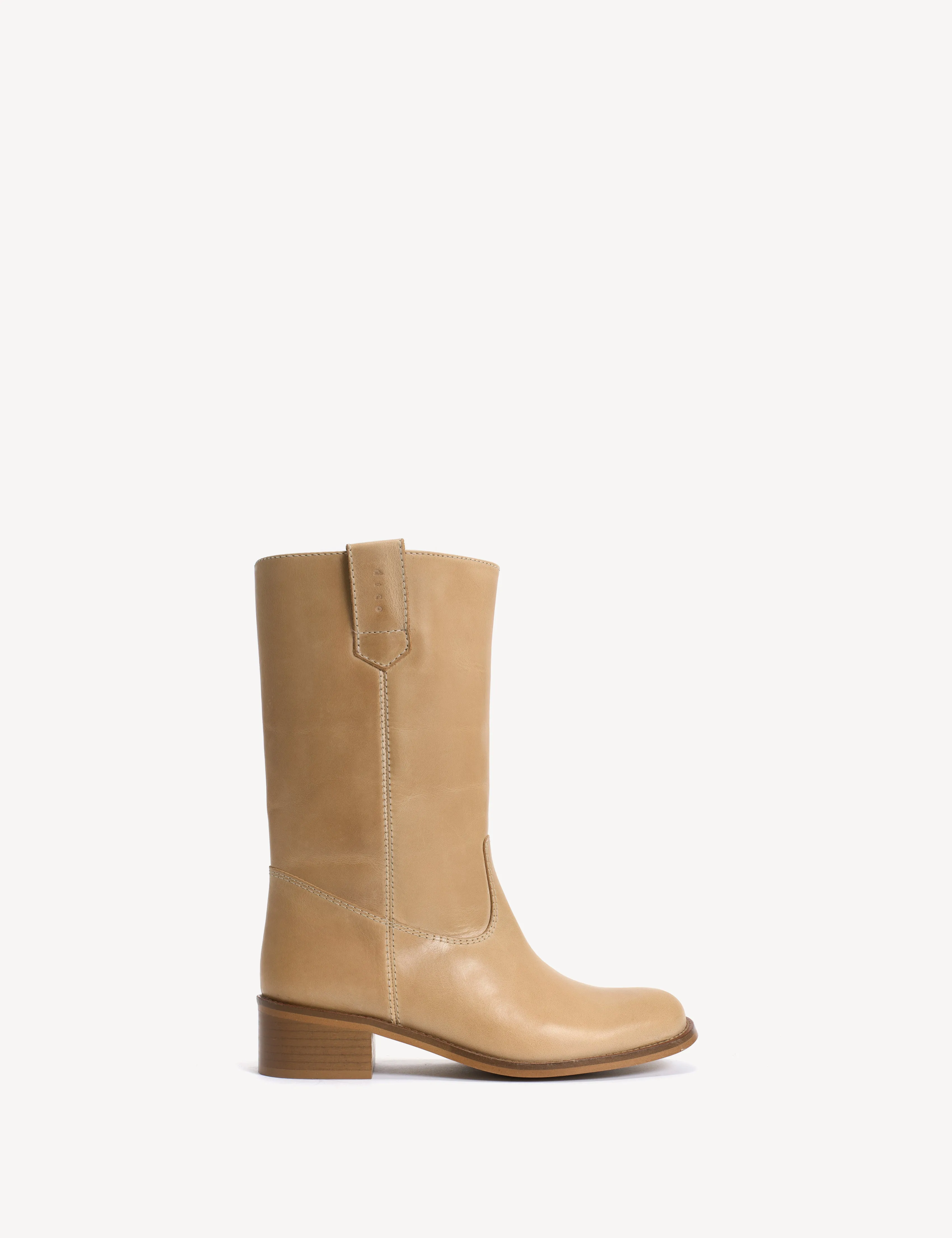 Julia Gaucho Boot In Light Tan Escovado Leather sold by DICO Copenhangen