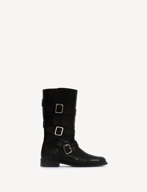 Mia Boots In Black Calfskin sold by DICO Copenhangen