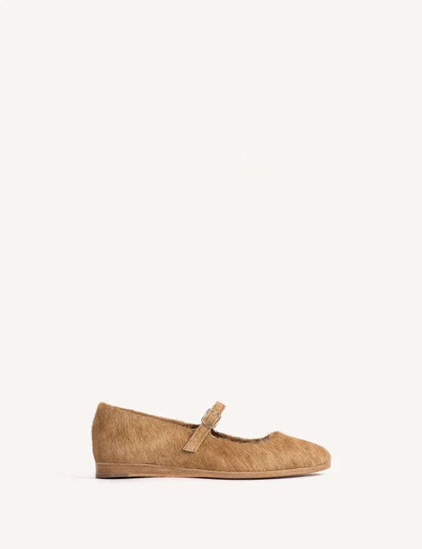 Ines Flats In Beige Shades Cow Fur made by DICO Copenhangen