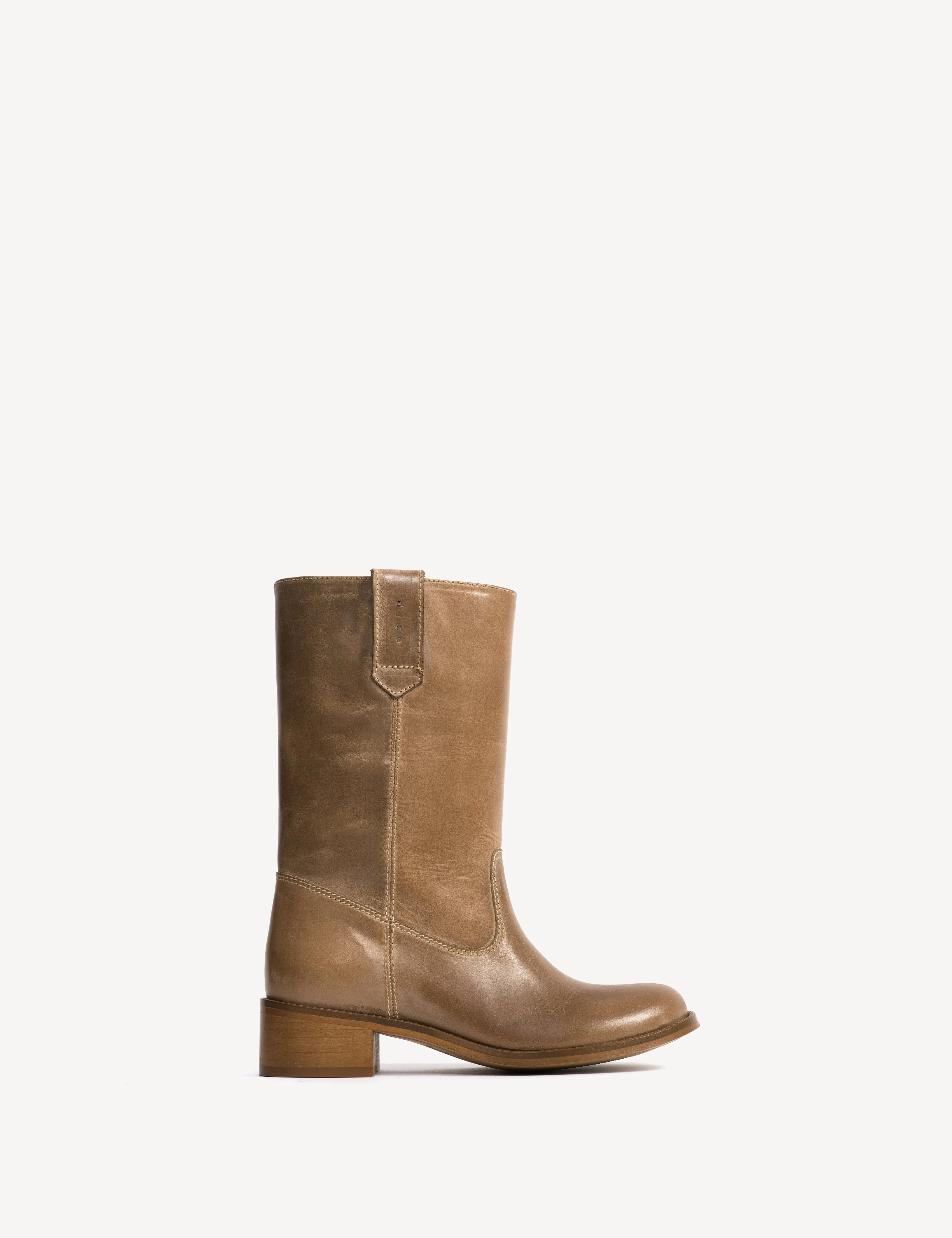 Julia Gaucho Boot In Taupe Escovado Leather sold by DICO Copenhangen