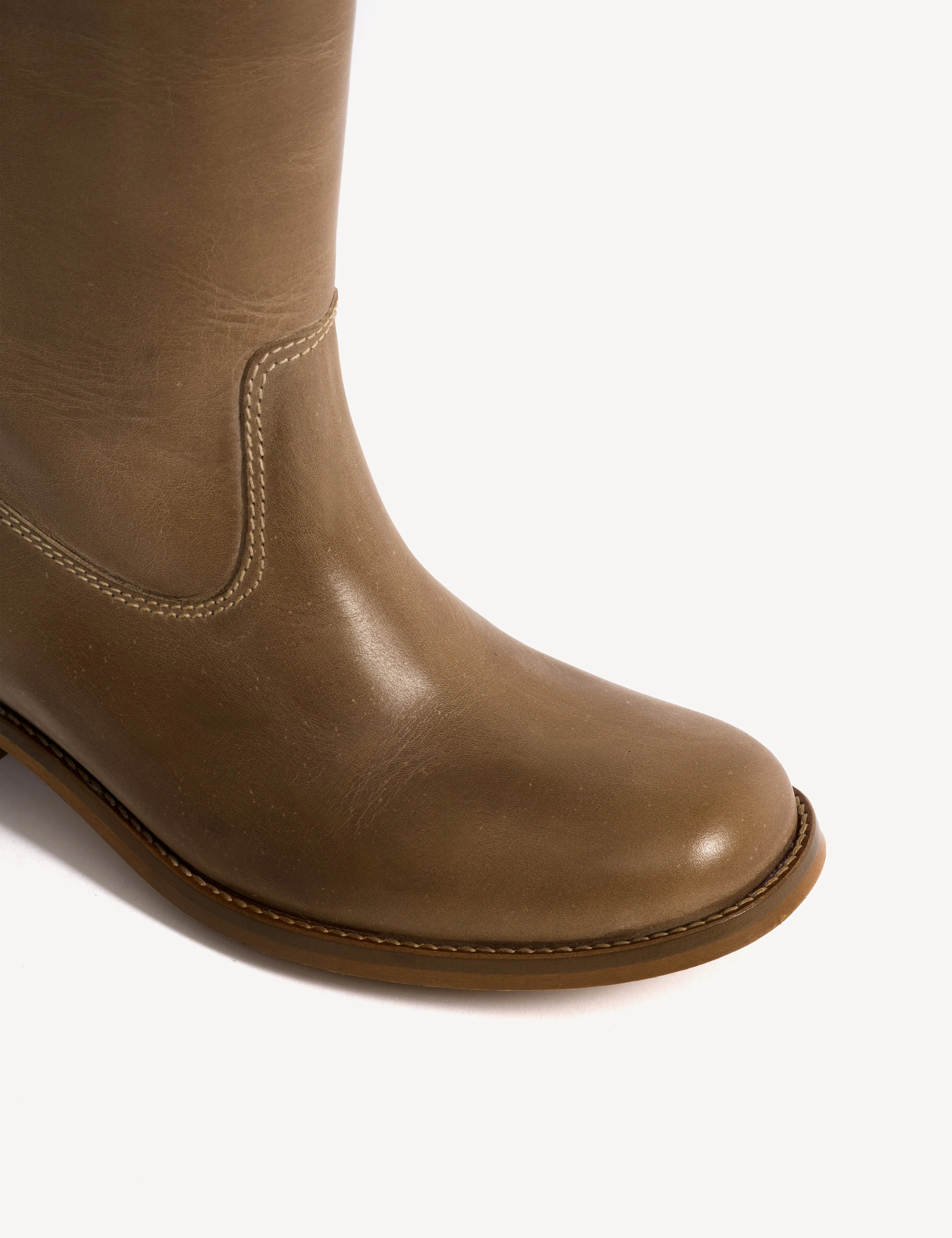 Julia Gaucho Boot In Taupe Escovado Leather sold by DICO Copenhangen product image thumbnail 5