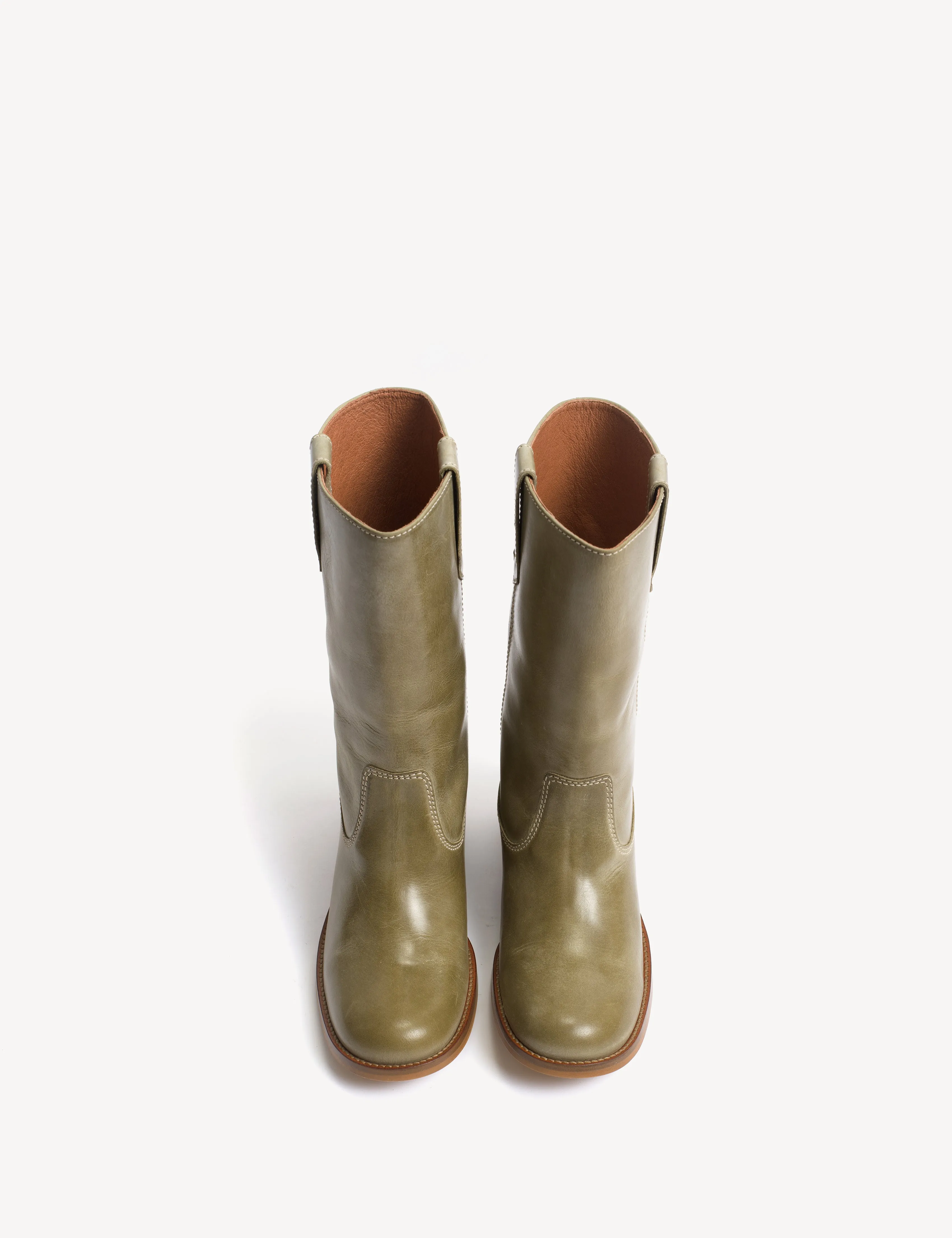 Julia Gaucho Boot In Green Escovado Leather sold by DICO Copenhangen product image thumbnail 5