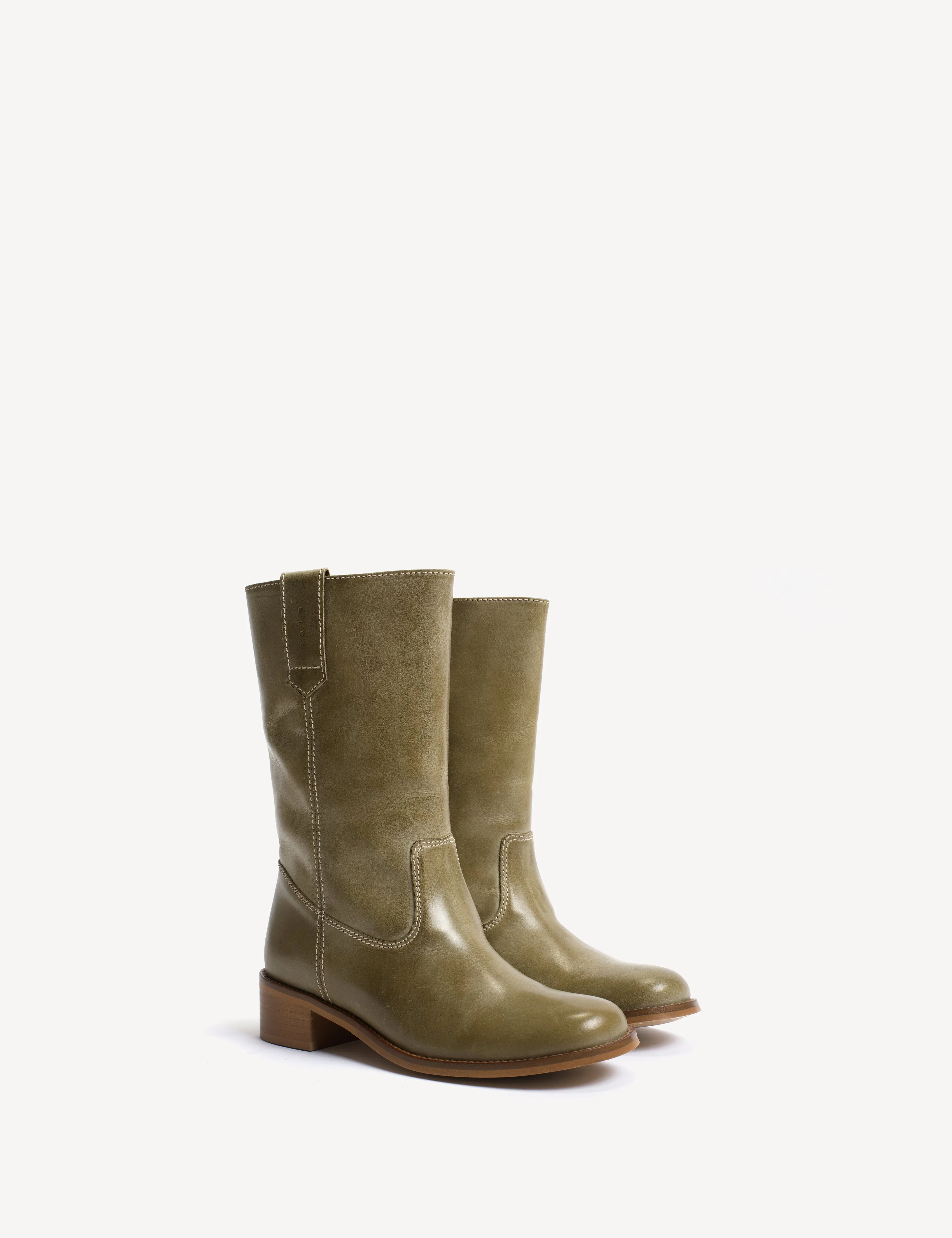 Julia Gaucho Boot In Green Escovado Leather sold by DICO Copenhangen product image thumbnail 2