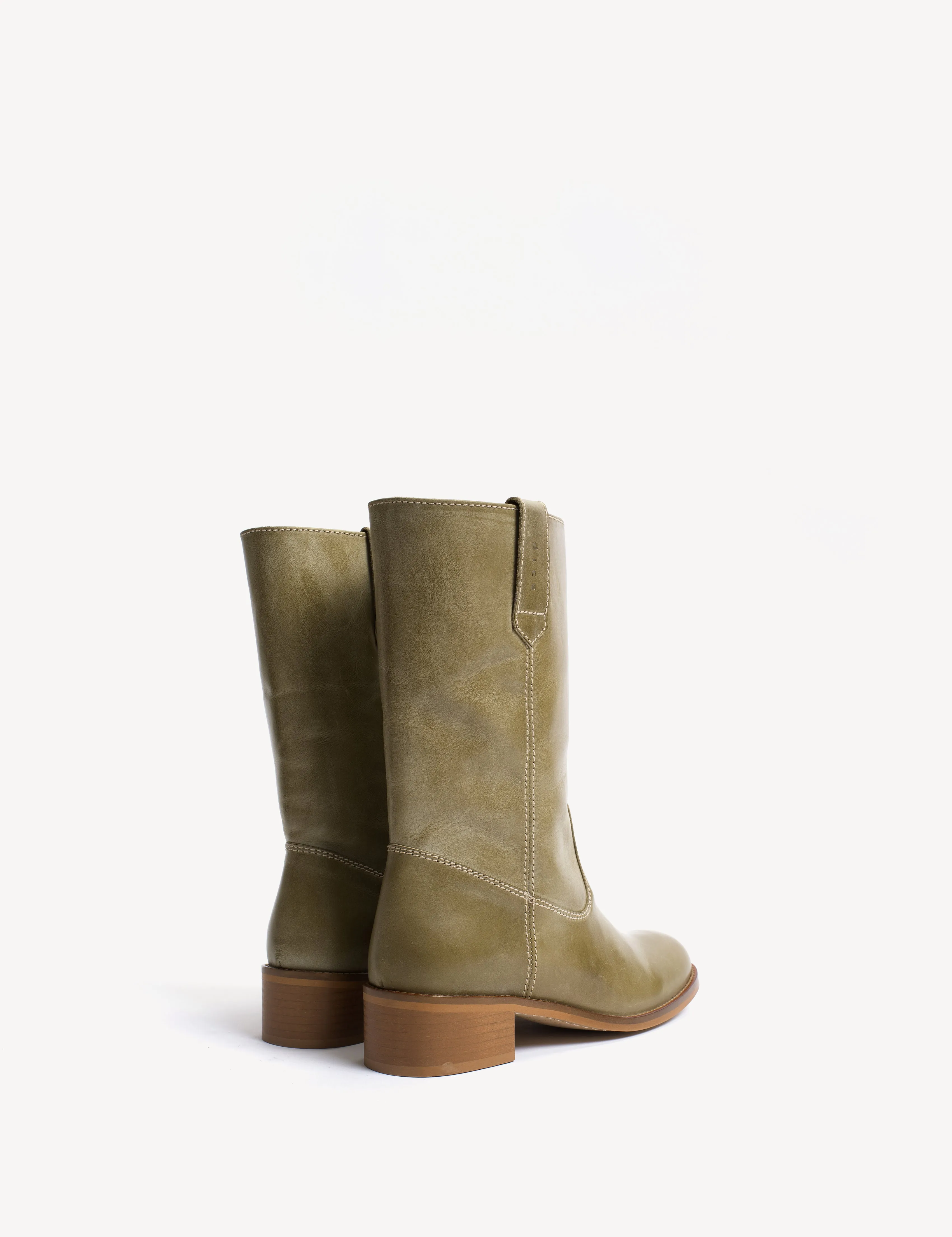 Julia Gaucho Boot In Green Escovado Leather sold by DICO Copenhangen product image thumbnail 3