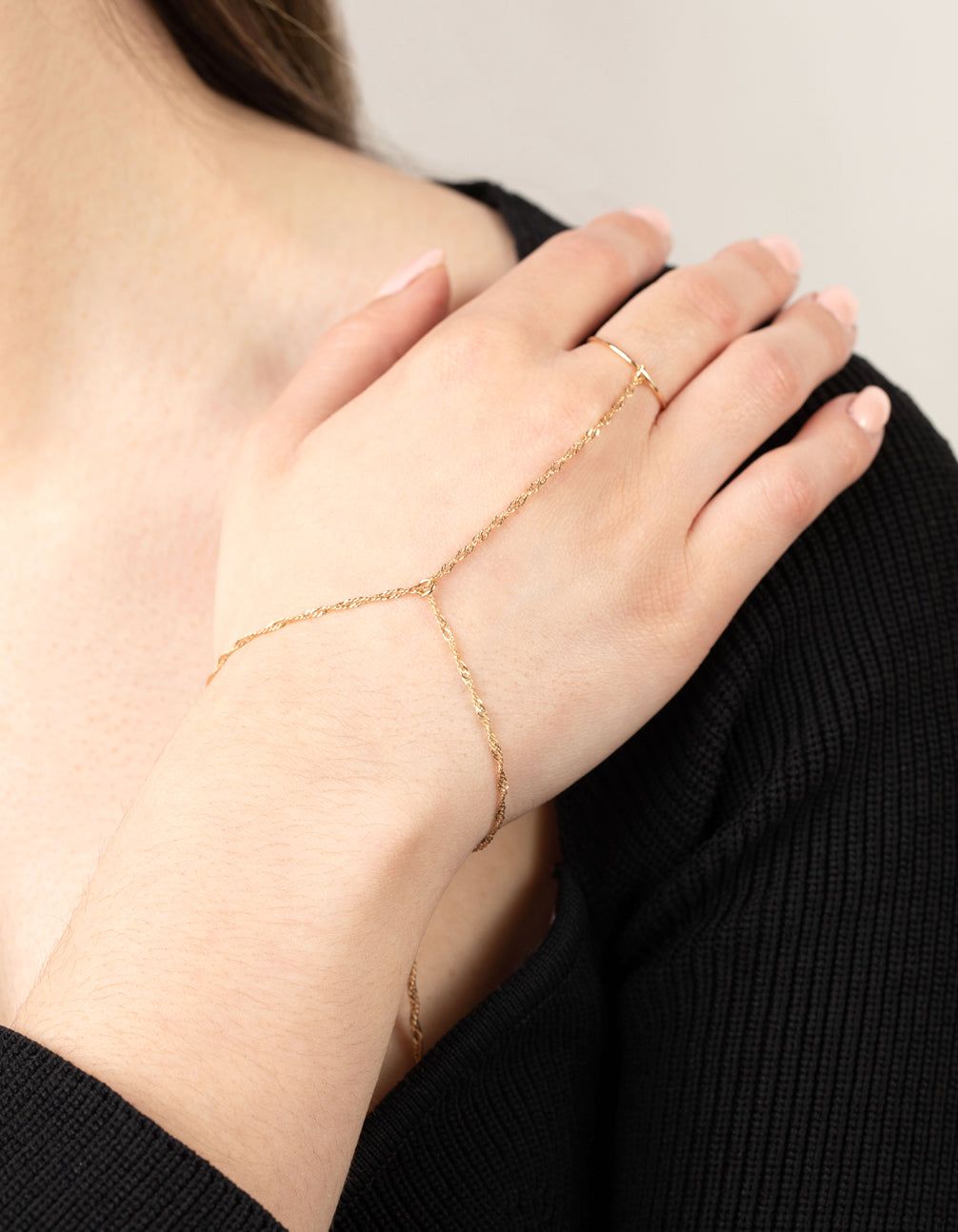 Gold Singapore Ring Hand Chain sold by lovisa product image thumbnail 2