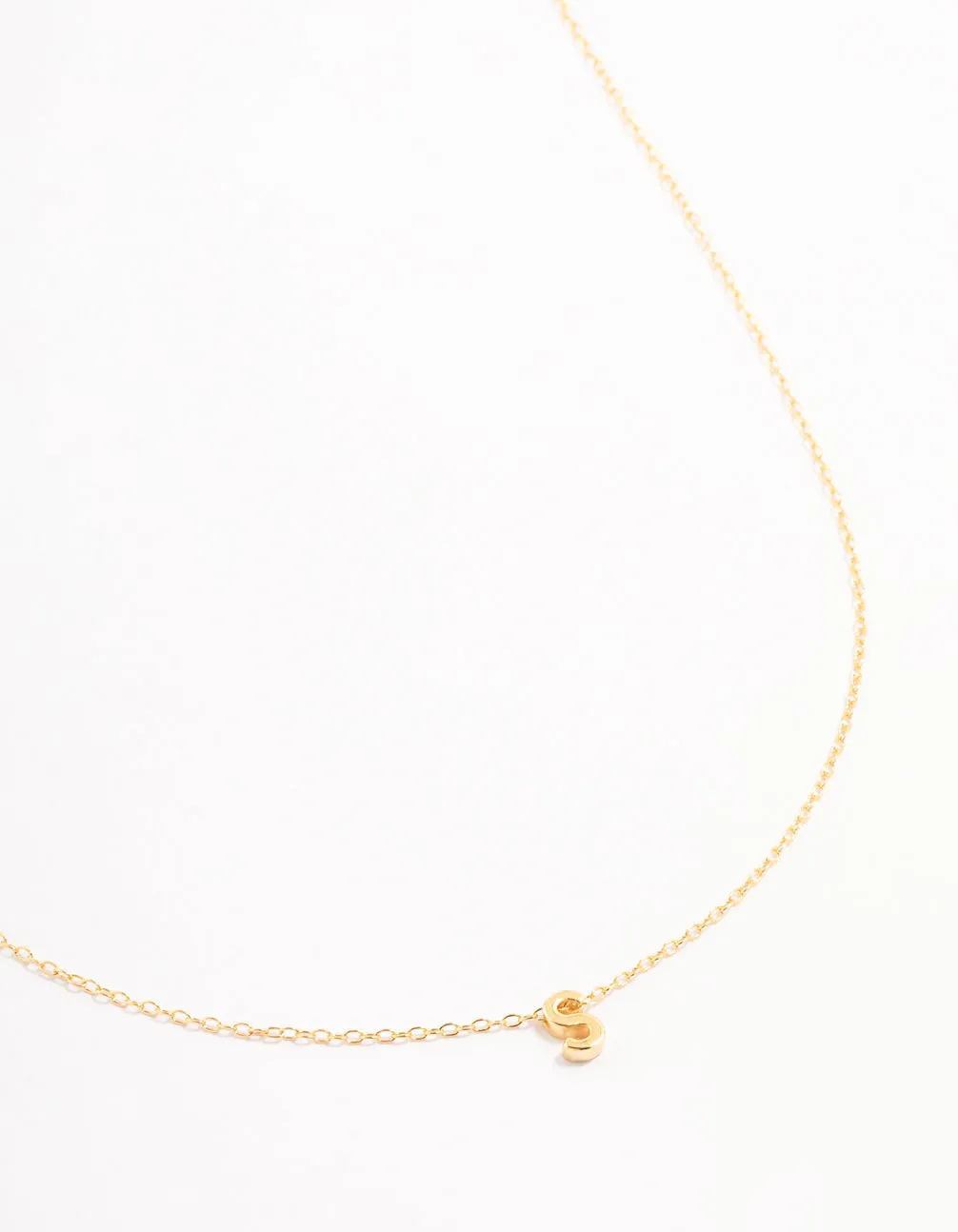 Gold Plated Sterling Silver Initial S Necklace sold by lovisa