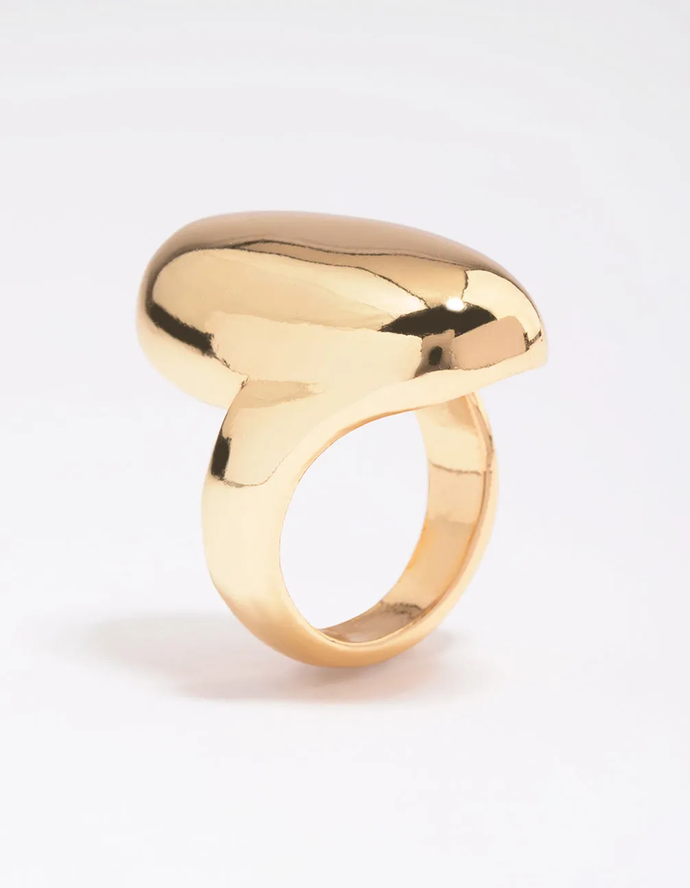Gold Plated Smooth Statement Oval Ring sold by lovisa product image thumbnail 2