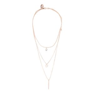 ROSEGOLD DIAMANTE PENDANT & BAR LAYERED CHOKER TRIO sold by lovisa