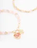 Gold Heart Charm Beaded Bracelet sold by lovisa