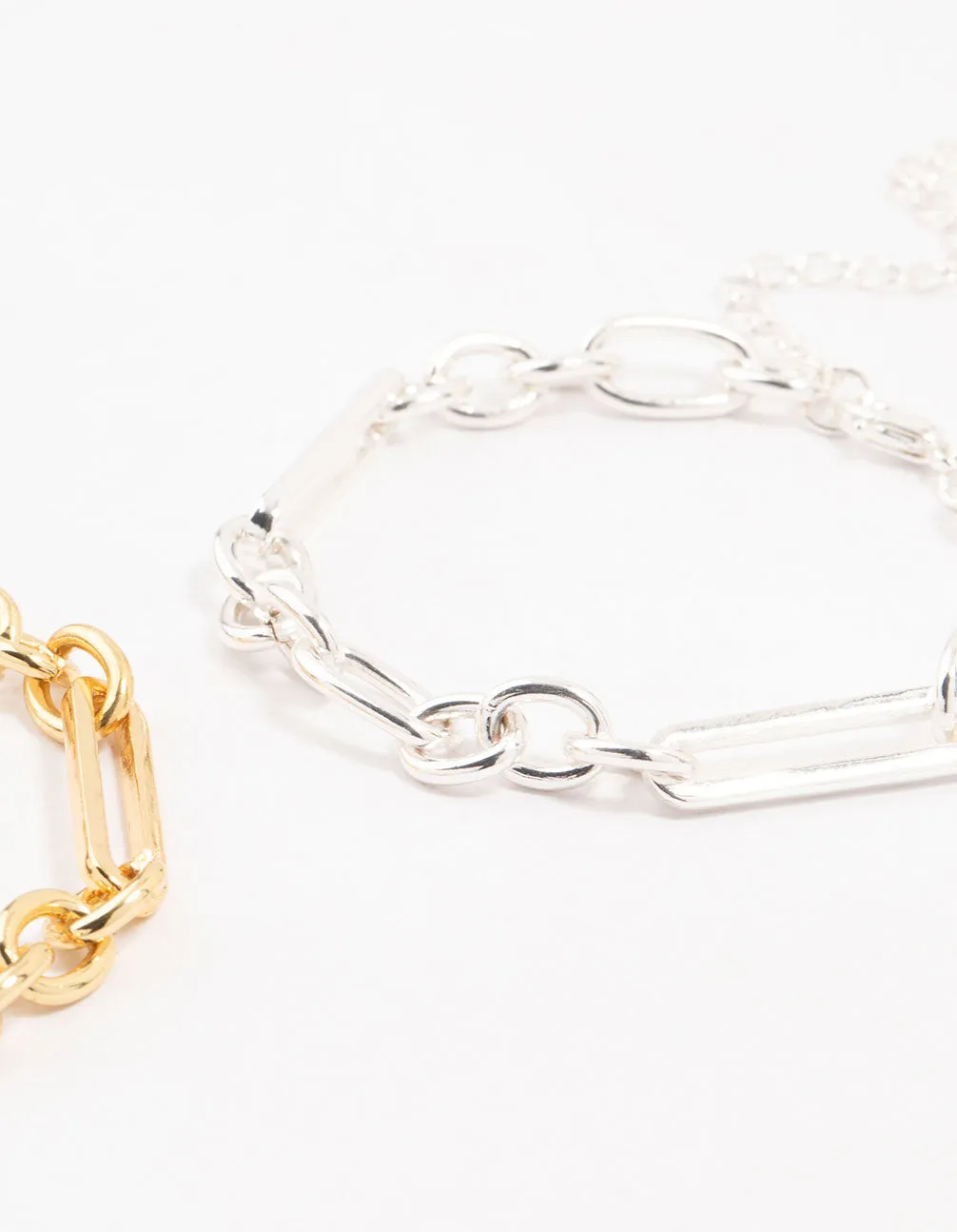 Mixed Metals Chain Bracelets 2-Pack sold by lovisa product image thumbnail 3