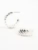 Silver Teardrop Croissant Hoop Earrings sold by lovisa