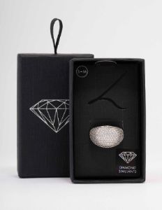Rhodium Cubic Zirconia Pave Dome Ring sold by lovisa