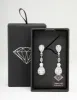 Silver Cubic Zirconia Pear Halo Drop Earrings sold by lovisa