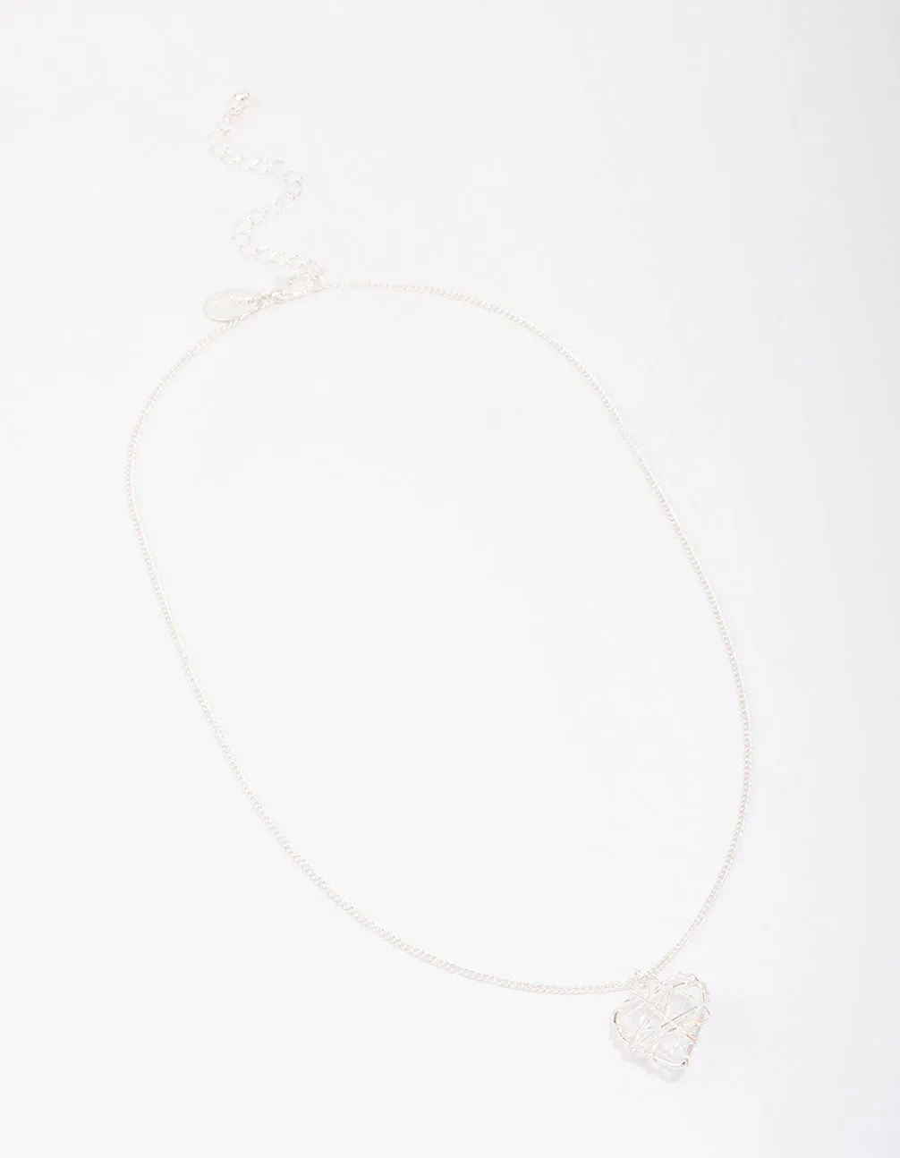 Silver Wrapped Heart Pendant Necklace sold by lovisa product image thumbnail 2