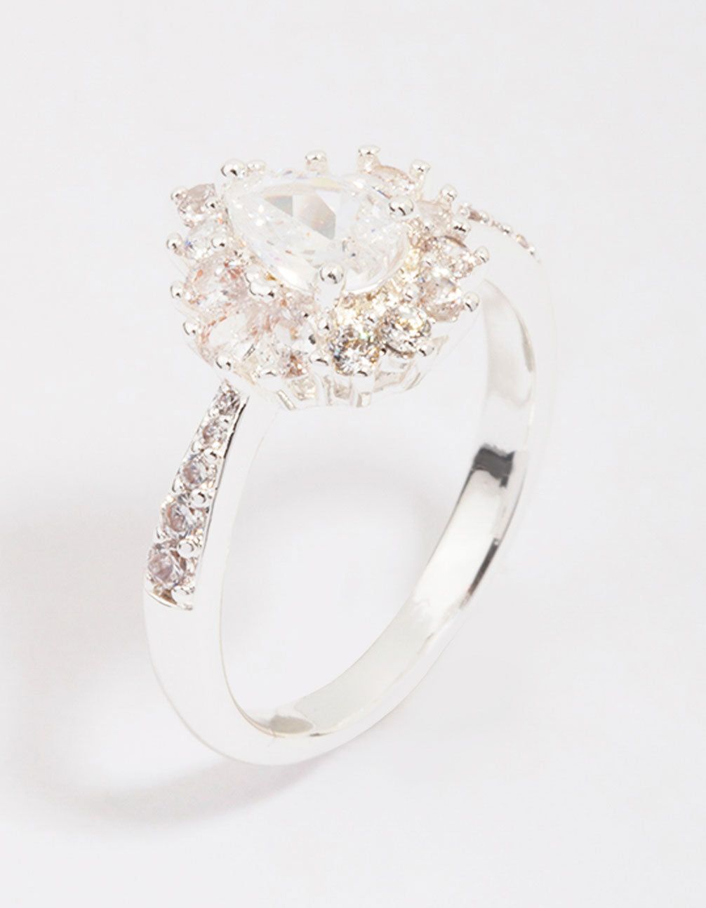 Silver Plated Regal Pear Ring sold by lovisa product image thumbnail 2