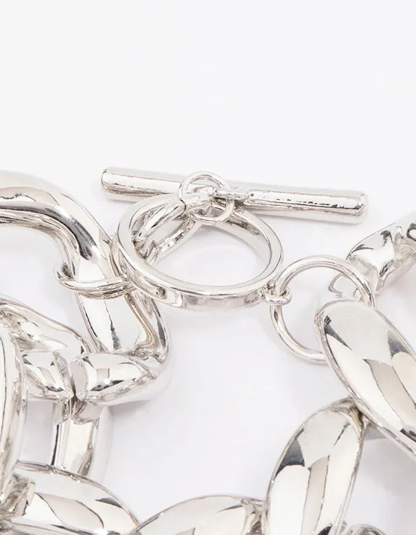 Rhodium Chunky Short Chain Bracelet sold by lovisa product image thumbnail 3