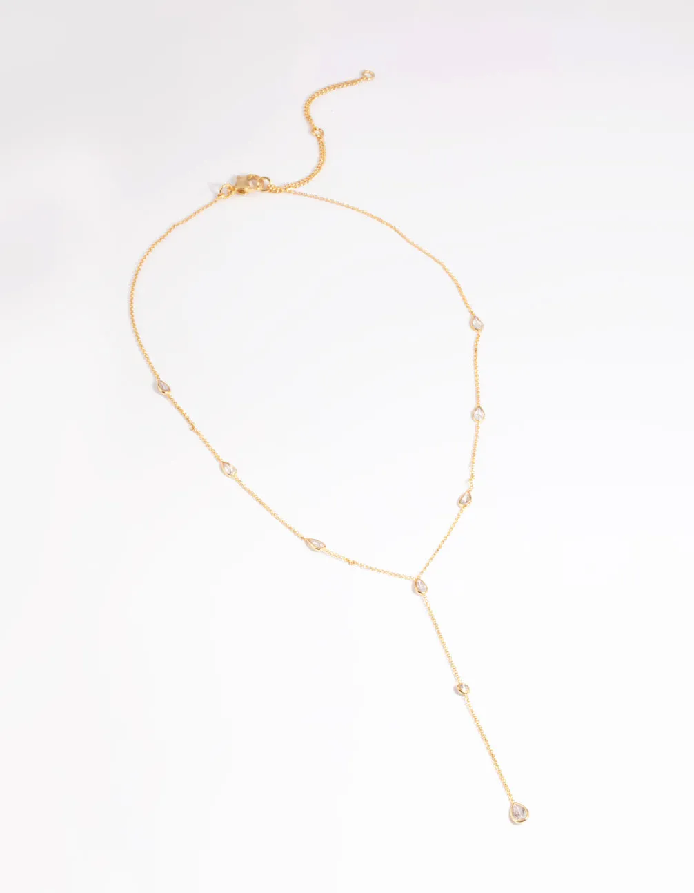 Gold Plated Cubic Zirconia Lariat Necklace sold by lovisa product image thumbnail 2