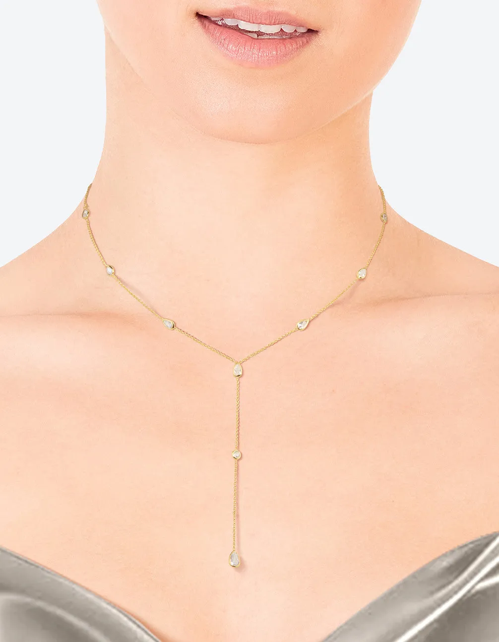 Gold Plated Cubic Zirconia Lariat Necklace sold by lovisa product image thumbnail 5