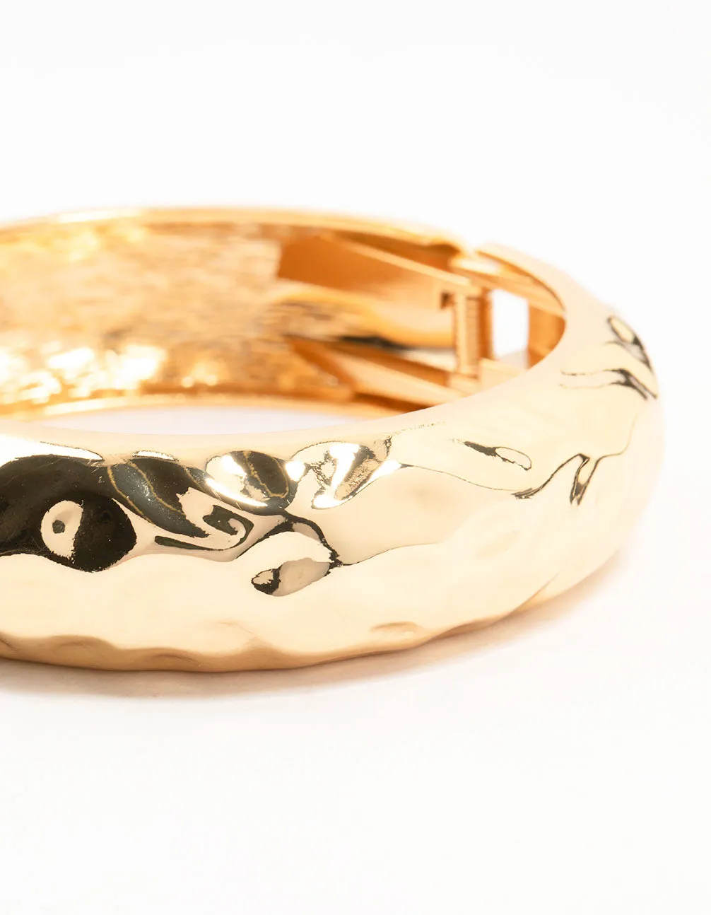 Gold Plated Hammered Wide Bangle sold by lovisa product image thumbnail 2