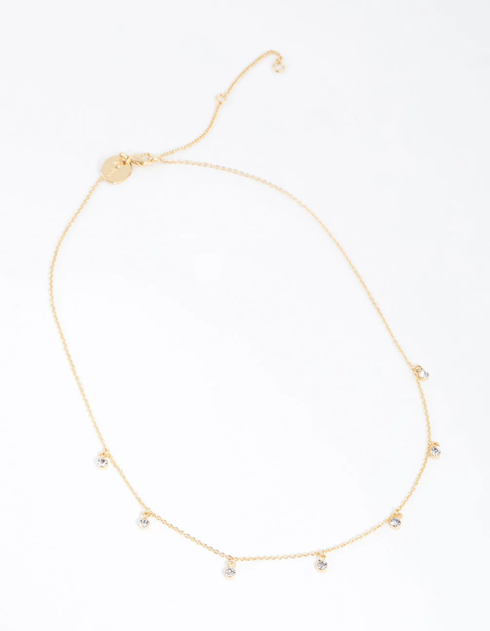 Gold Plated Mini Diamante Necklace sold by lovisa product image thumbnail 2
