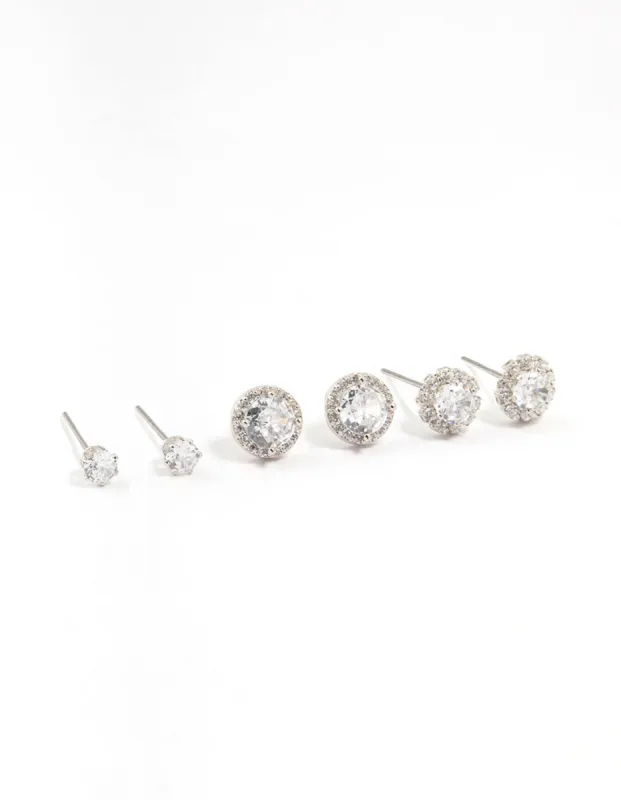 Multiple Cubic Zirconia Ant Stud Earrings Pack sold by lovisa
