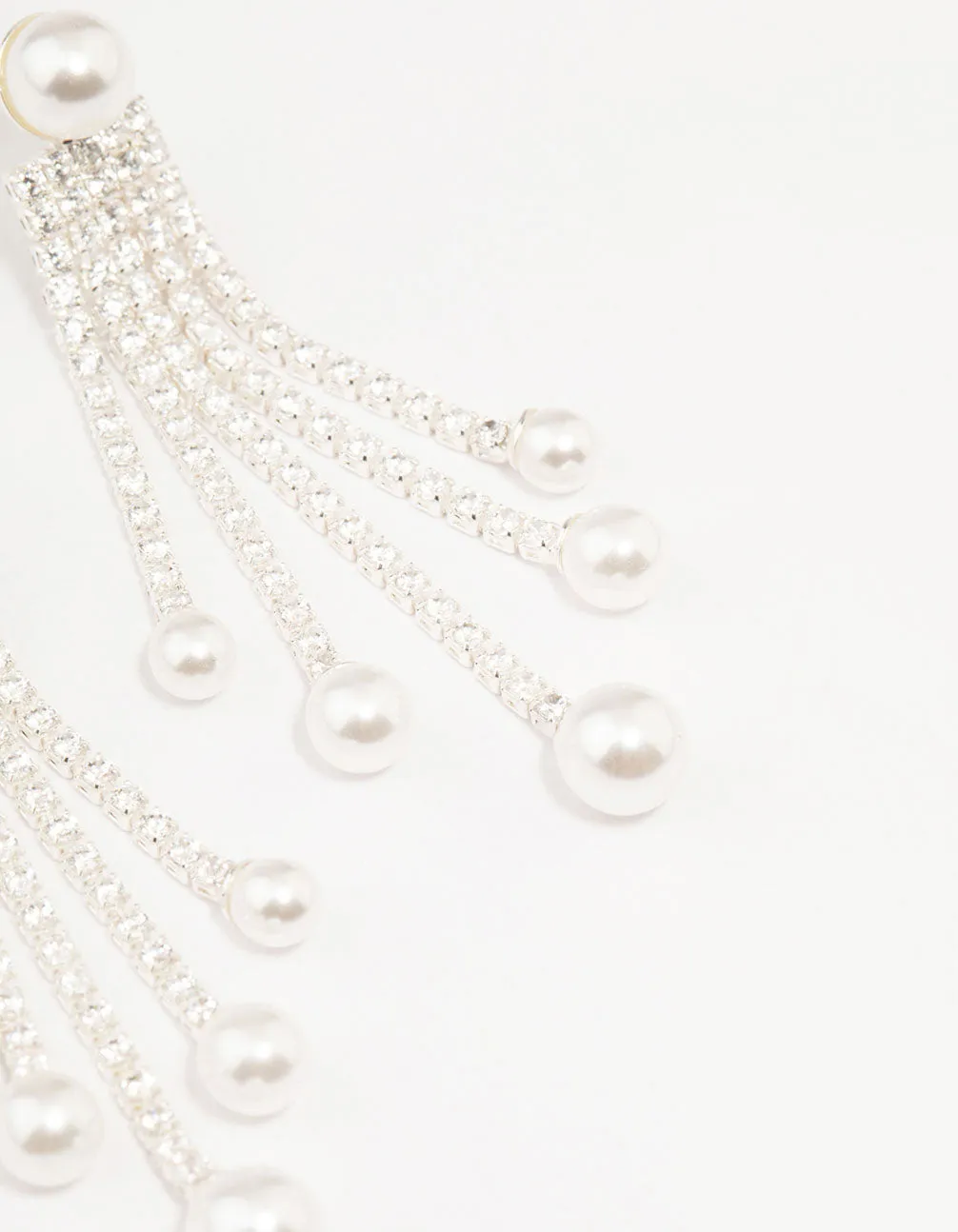 Silver Plated Cupchain & Pearl Drop Earrings sold by lovisa product image thumbnail 3