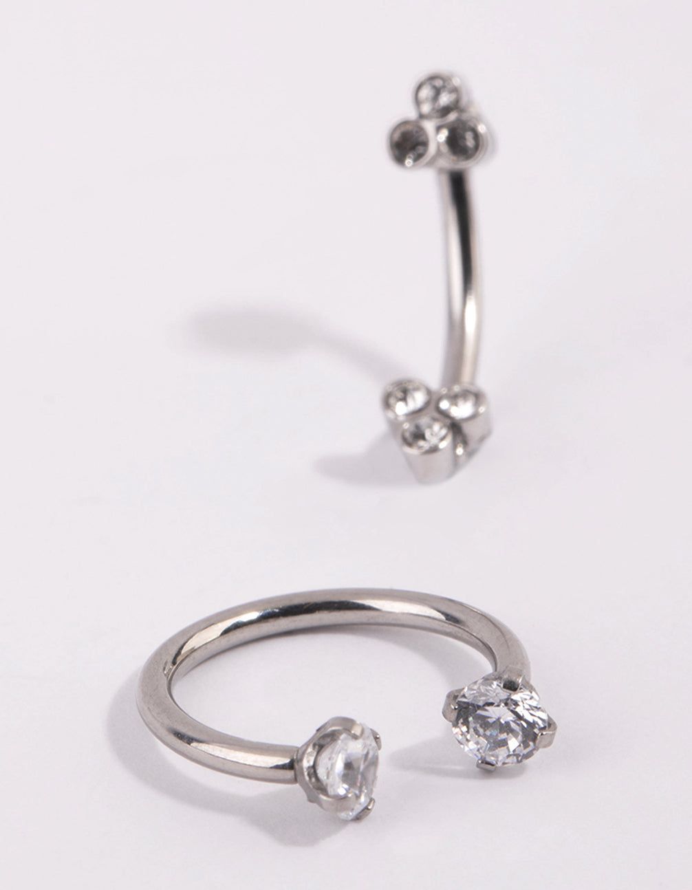 Surgical Steel Cubic Zirconia Horseshoe & Barbell Set sold by lovisa product image thumbnail 2