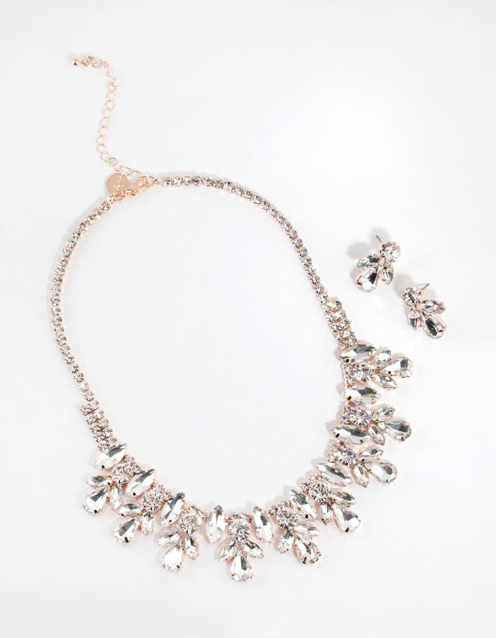 Rose Gold Glamorous Necklace & Earrings Set sold by lovisa product image thumbnail 2
