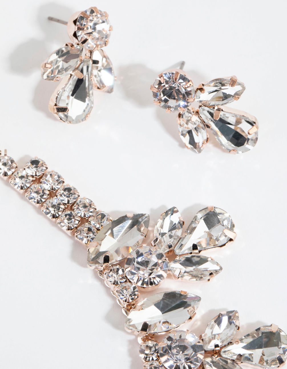 Rose Gold Glamorous Necklace & Earrings Set sold by lovisa product image thumbnail 3