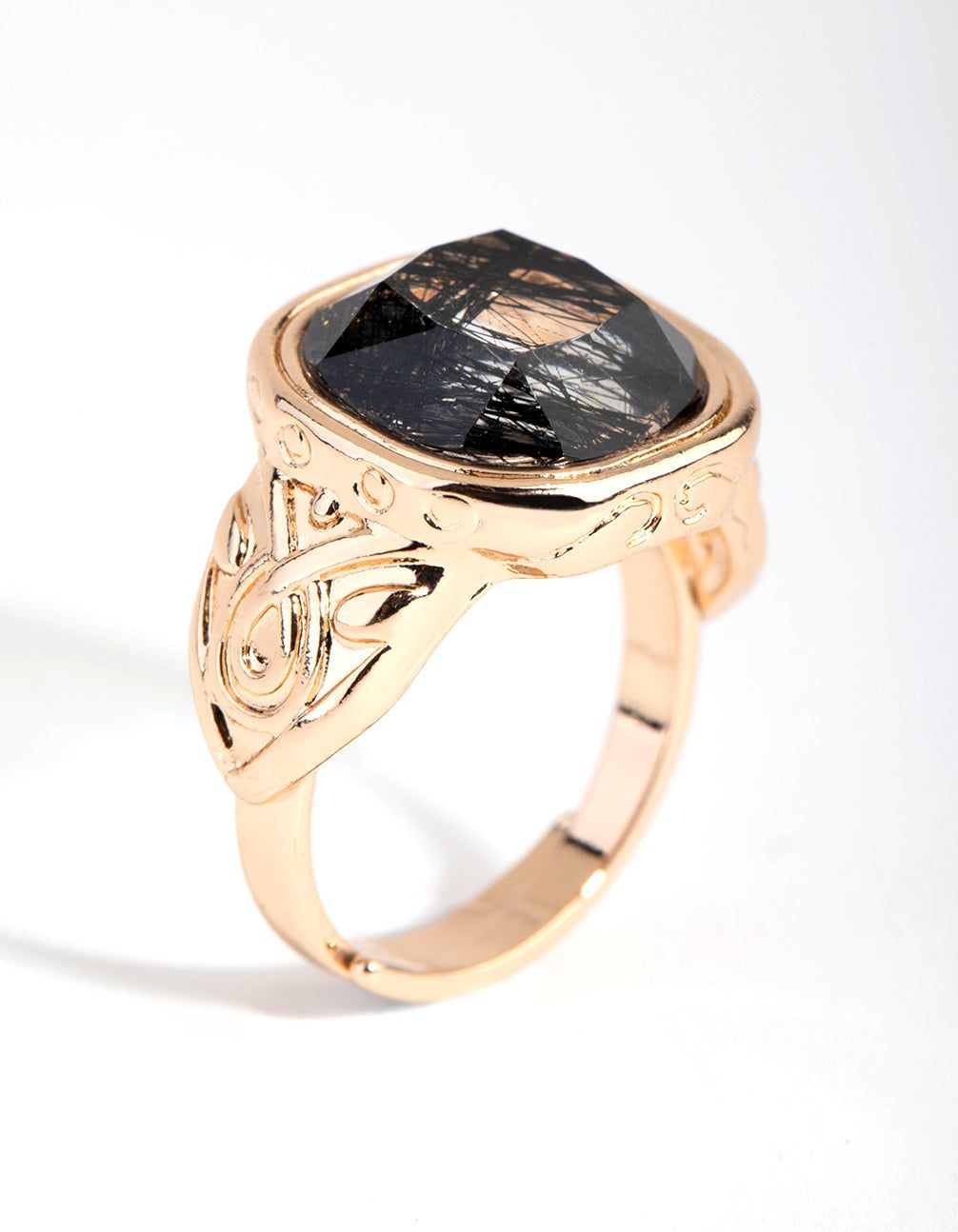 Gold Black Marble Stone Ring sold by lovisa product image thumbnail 3