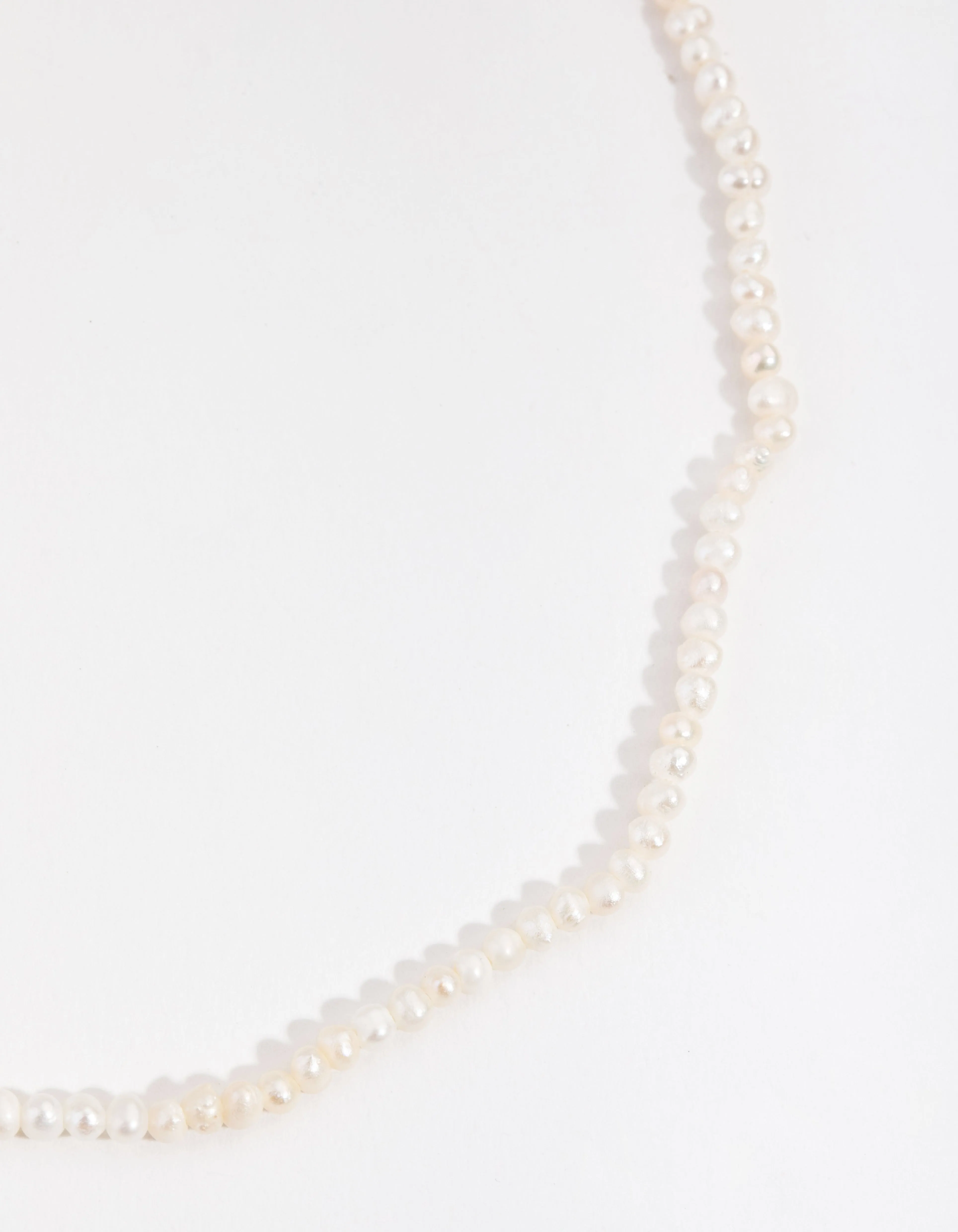 Gold Plated Single Row Freshwater Pearl Necklace sold by lovisa