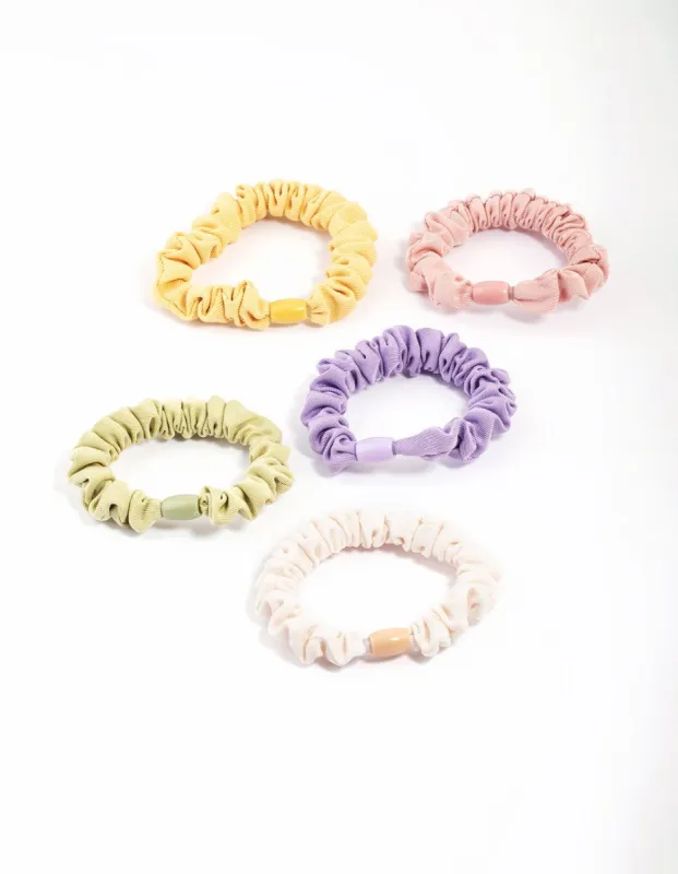 Fabric Mini Scrunchies 5-Pack sold by lovisa