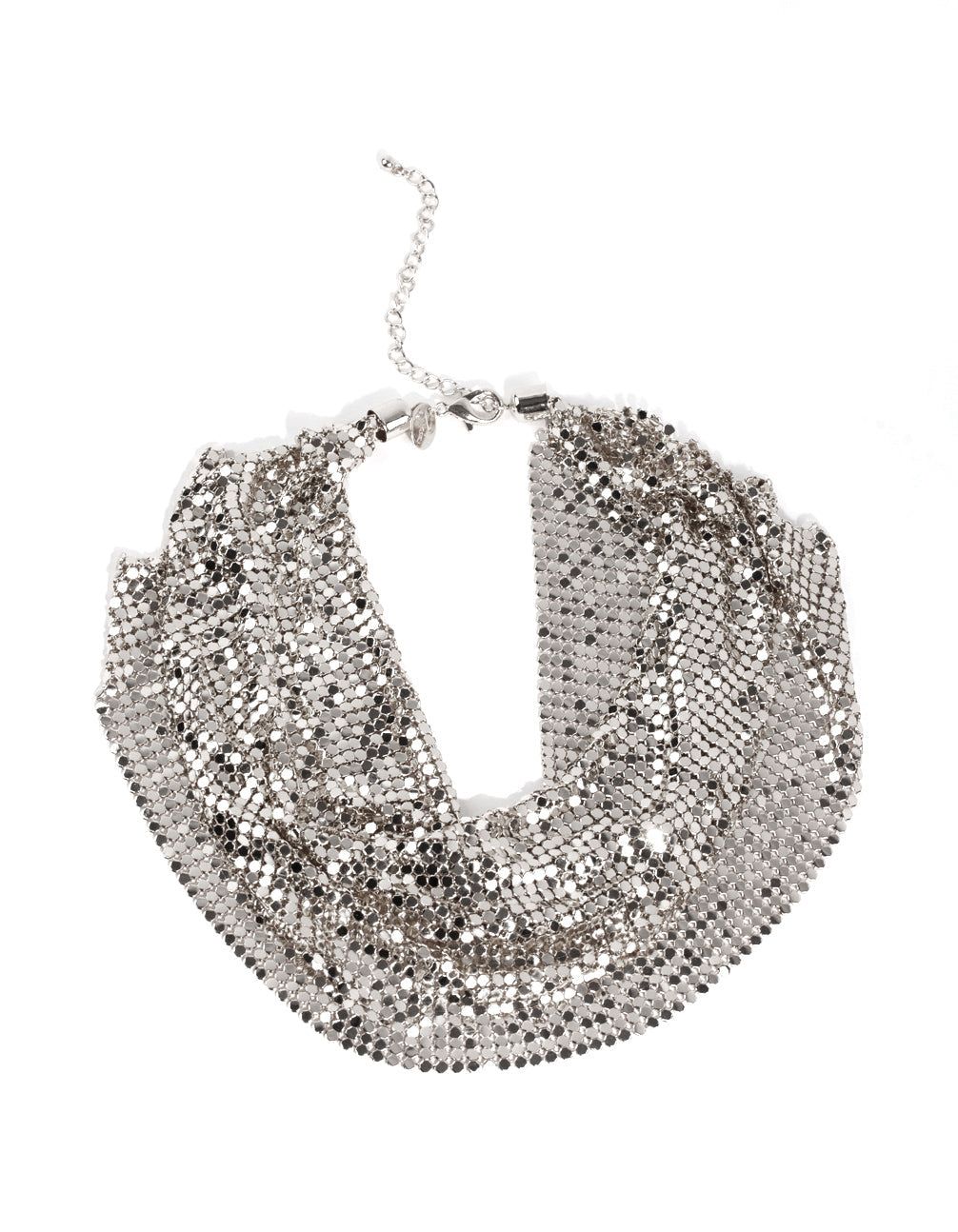 Rhodium Chainmail Choker sold by lovisa