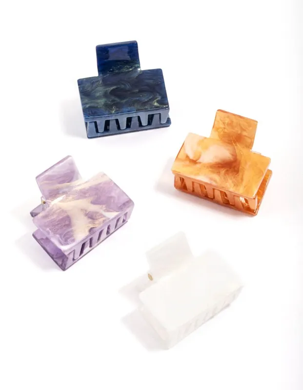 Acrylic Mini Rectangle Claw Clip 4-Pack sold by lovisa